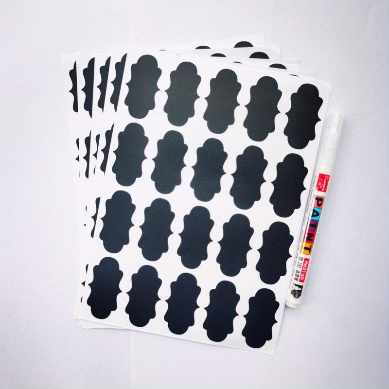 100pcs Waterproof Chalkboard Spice Jar Labels Blackboard Marker Pen Stickers