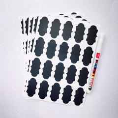 100pcs Waterproof Chalkboard Spice Jar Labels Blackboard Marker Pen Stickers