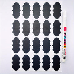100pcs Waterproof Chalkboard Spice Jar Labels Blackboard Marker Pen Stickers