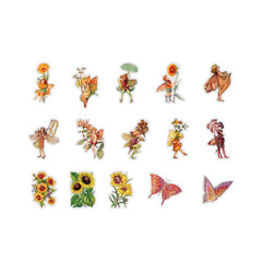 45pcs Flower Fairy Diary Series Boxed Stickers for DIY Hand Account Book