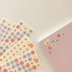 4 Sheets Alphabet Letter Stickers Scrapbooking Journaling Writing Office Sch
