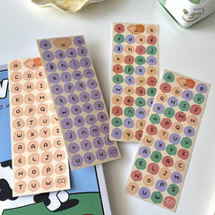 4 Sheets Alphabet Letter Stickers Scrapbooking Journaling Writing Office Sch