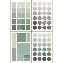 Gradient Basic Label Stickers for Journaling & Decoration, Various Sizes