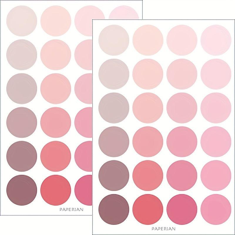 Gradient Basic Label Stickers for Journaling & Decoration, Various Sizes