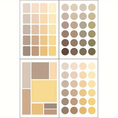 Gradient Basic Label Stickers for Journaling & Decoration, Various Sizes