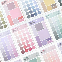Gradient Basic Label Stickers for Journaling & Decoration, Various Sizes