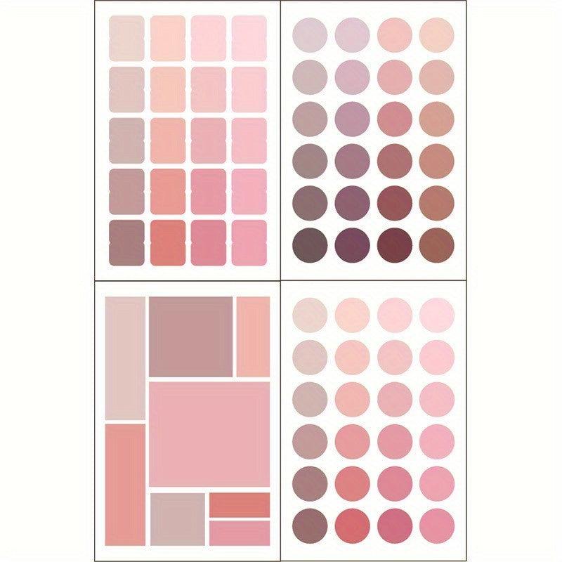 Gradient Basic Label Stickers for Journaling & Decoration, Various Sizes