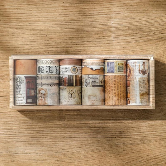 Vintage Paper Tape Set - Decorative Tapes for Scrapbook