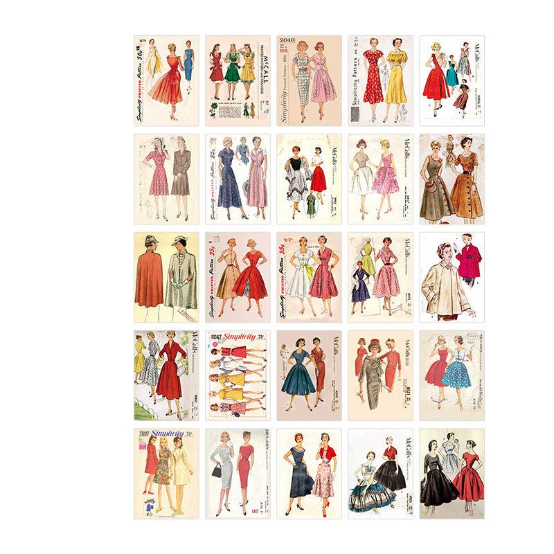 50pcs Character Clothing Material Paper 140mm 100mm