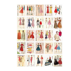 50pcs Character Clothing Material Paper 140mm 100mm