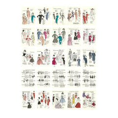 50pcs Character Clothing Material Paper 140mm 100mm