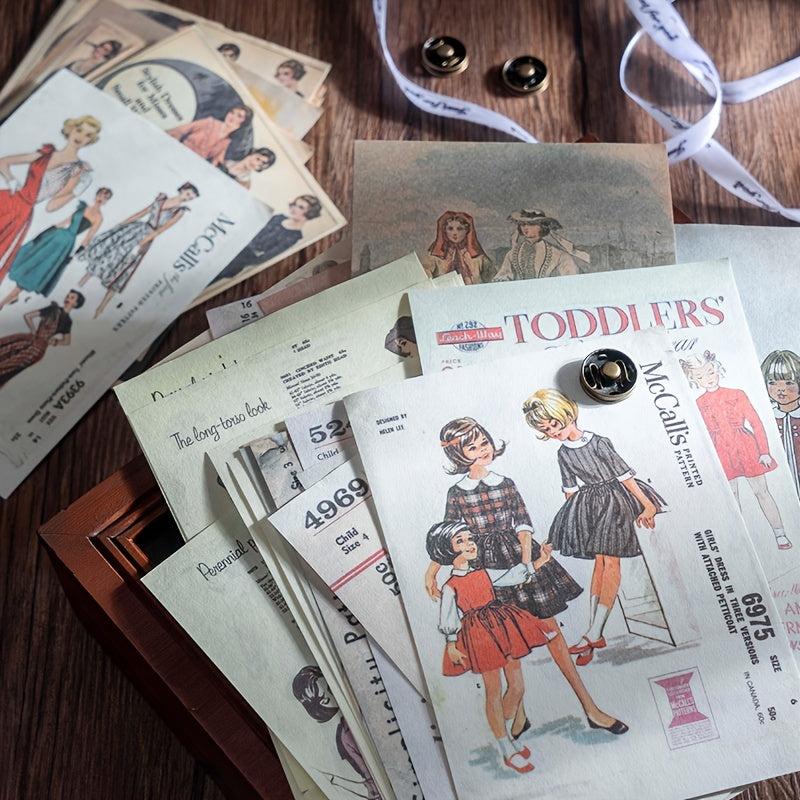50pcs Character Clothing Material Paper 140mm 100mm
