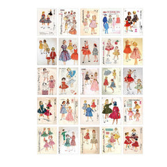 50pcs Character Clothing Material Paper 140mm 100mm