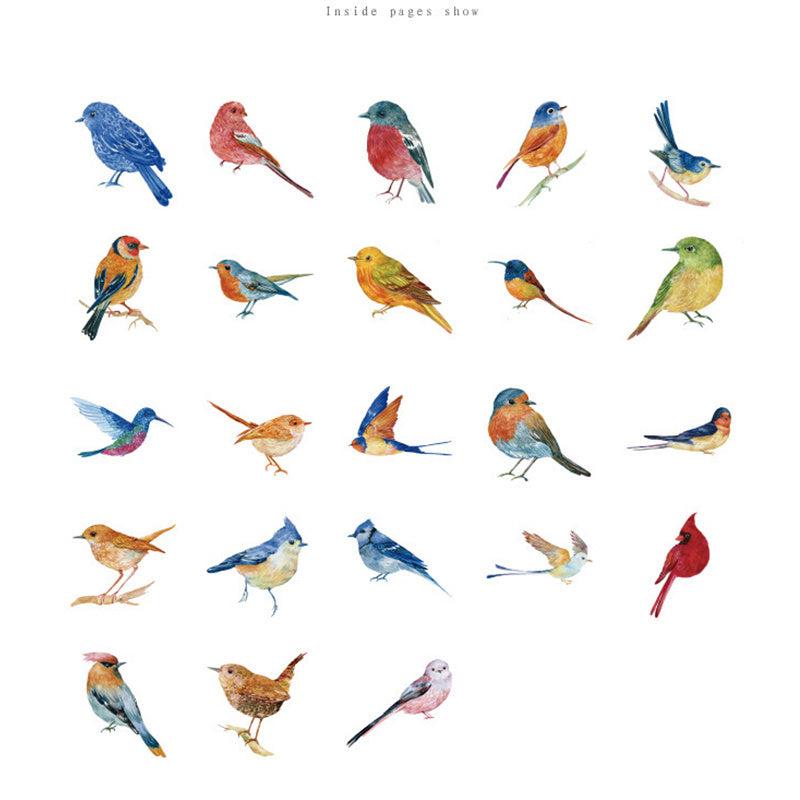 46pcs Birds Waterproof Stickers for Water Bottles Laptop Scrapbook DIY