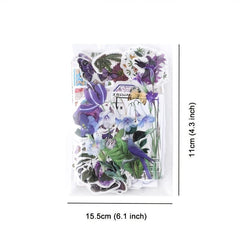 200pcs Decorative Washi Stickers Butterfly Plant Mushroom Stickers