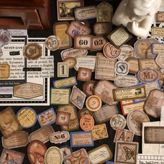 100pcs Retro Memories Label Sticker Box for Scrapbooking DIY Art Crafts