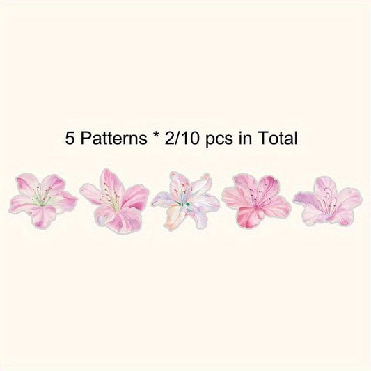 10pcs 9.5x9 PET Ink Waterproof Self-adhesive Sticker for DIY Crafts Scrapbooking