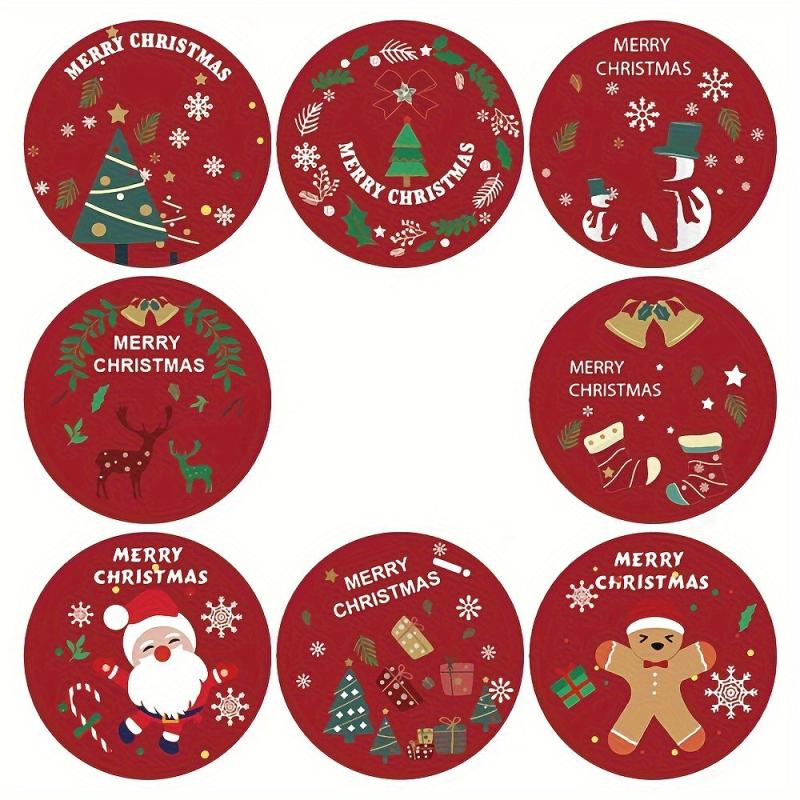 500 Christmas Stickers Rolls - Party Decorations for Elderly