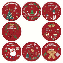 500 Christmas Stickers Rolls - Party Decorations for Elderly