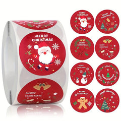 500 Christmas Stickers Rolls - Party Decorations for Elderly