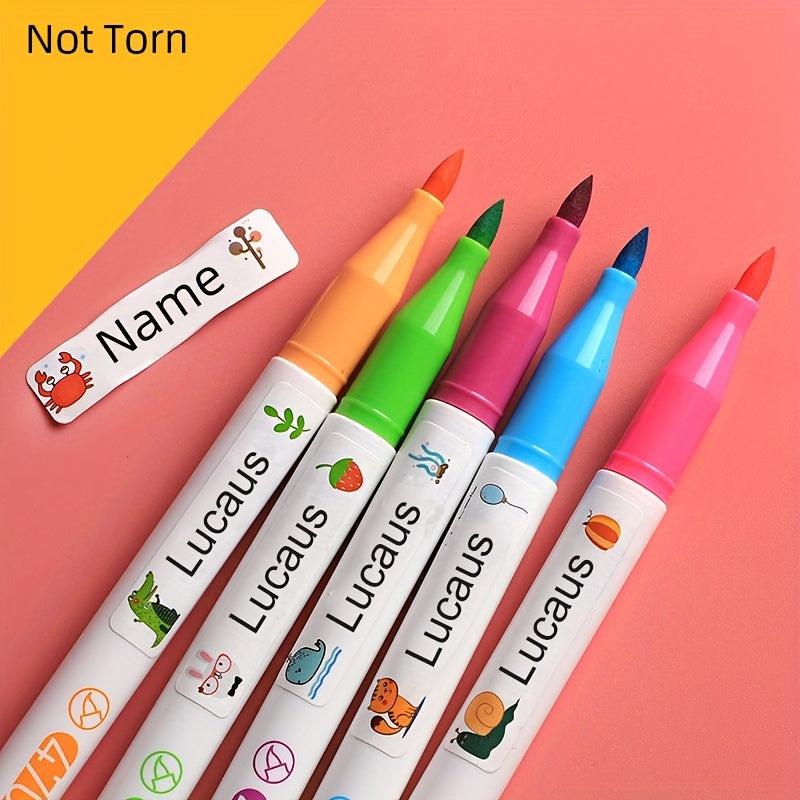 Custom Name Tag Sticker Pack Waterproof Personalized Labels School Stationery