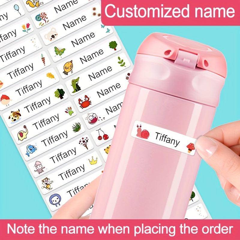 Custom Name Tag Sticker Pack Waterproof Personalized Labels School Stationery