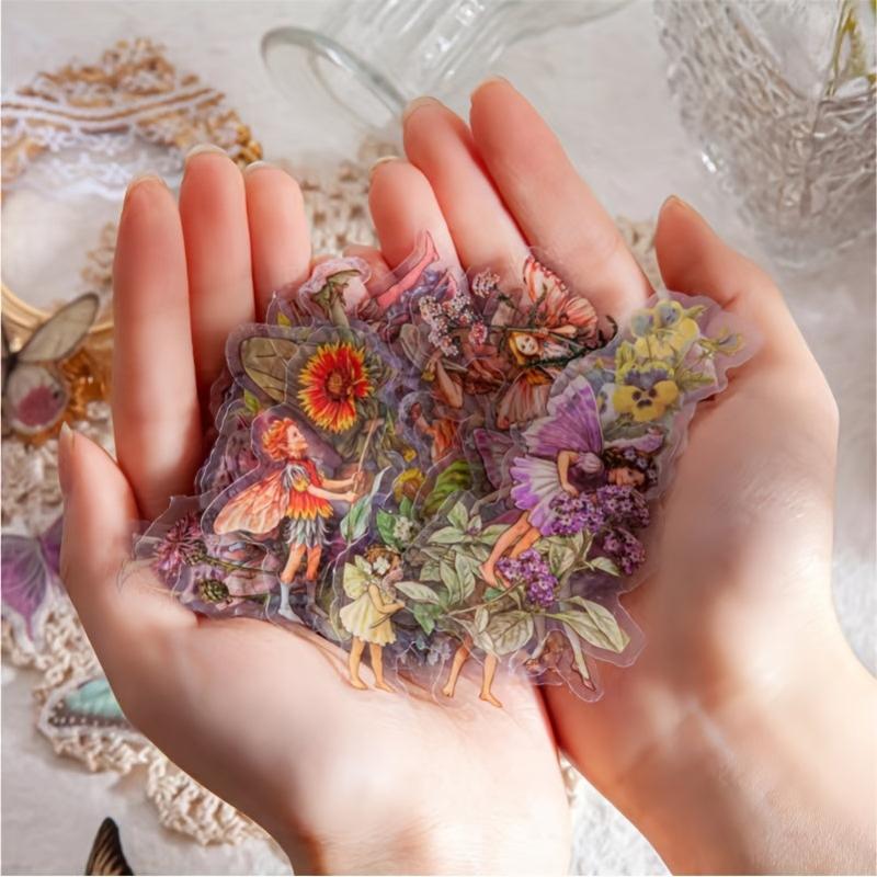 45pcs Flower Fairy Series Retro Art Journal Stickers Box