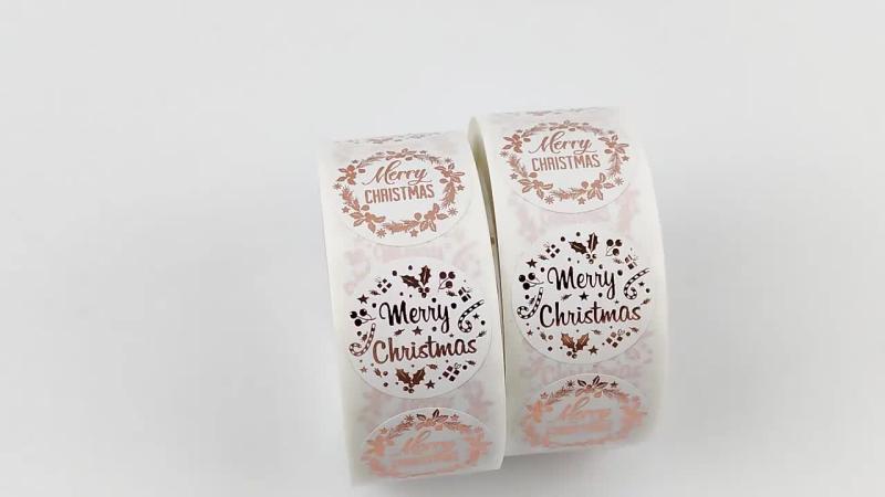 Rolled Rose Golden Stickers Hot Stamping 500 Sheets
