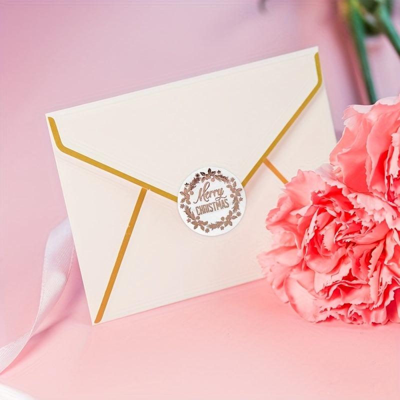 Rolled Rose Golden Stickers Hot Stamping 500 Sheets