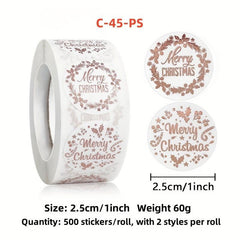 Rolled Rose Golden Stickers Hot Stamping 500 Sheets