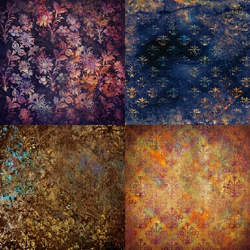 24pcs Golden Style Scrapbook Paper Pads Greeting Cards - DIY Origami Packaging