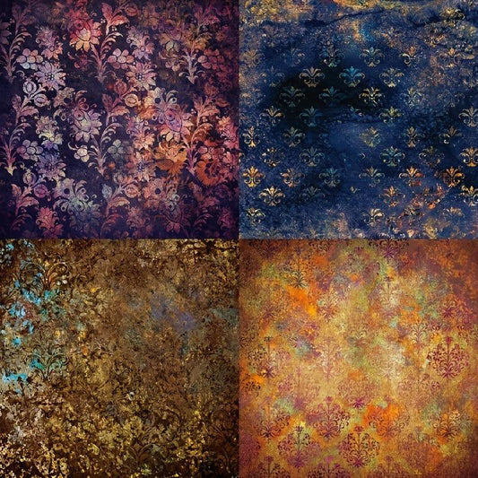 24pcs Golden Style Scrapbook Paper Pads Greeting Cards - DIY Origami Packaging