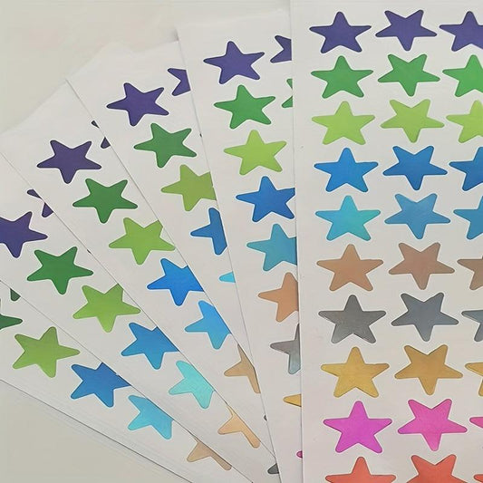 5 Pack Star Shaped Stickers for Crafts & Journals