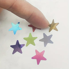 5 Pack Star Shaped Stickers for Crafts & Journals