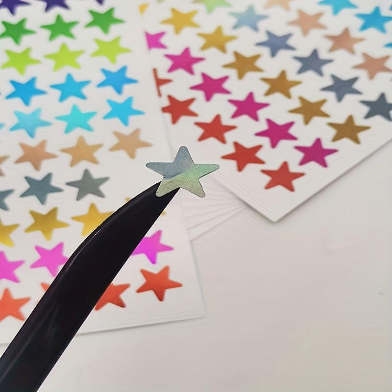 5 Pack Star Shaped Stickers for Crafts & Journals