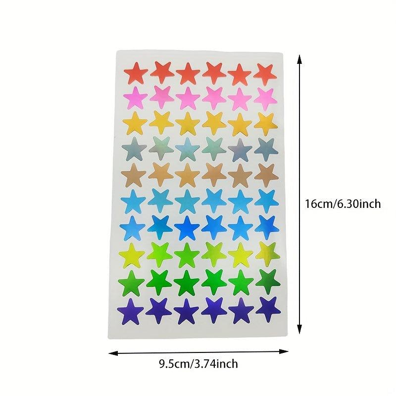 5 Pack Star Shaped Stickers for Crafts & Journals