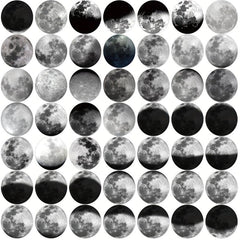 50pcs Moon Phase Series Graffiti Stickers for Motorcycles Laptops Desktops