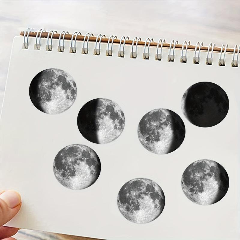 50pcs Moon Phase Series Graffiti Stickers for Motorcycles Laptops Desktops