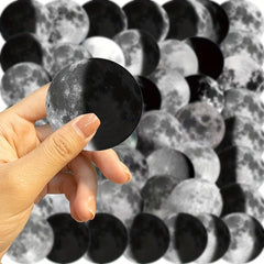 50pcs Moon Phase Series Graffiti Stickers for Motorcycles Laptops Desktops