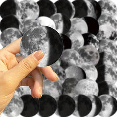 50pcs Moon Phase Series Graffiti Stickers for Motorcycles Laptops Desktops