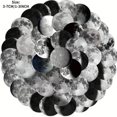 50pcs Moon Phase Series Graffiti Stickers for Motorcycles Laptops Desktops