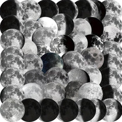 50pcs Moon Phase Series Graffiti Stickers for Motorcycles Laptops Desktops