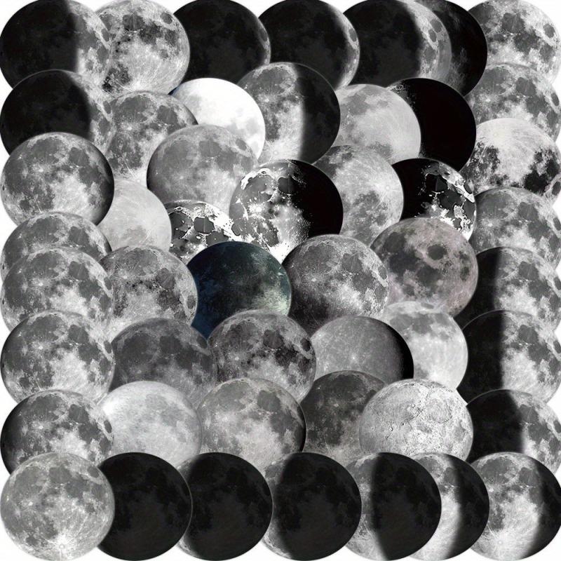 50pcs Moon Phase Series Graffiti Stickers for Motorcycles Laptops Desktops