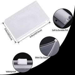 A6 PU Leather Binder Notebook Cash Envelopes Set