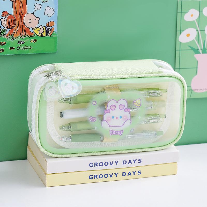 Large Capacity Cartoon Pencil Case for Students