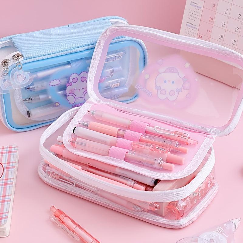 Large Capacity Cartoon Pencil Case for Students