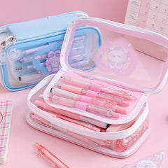 Large Capacity Cartoon Pencil Case for Students