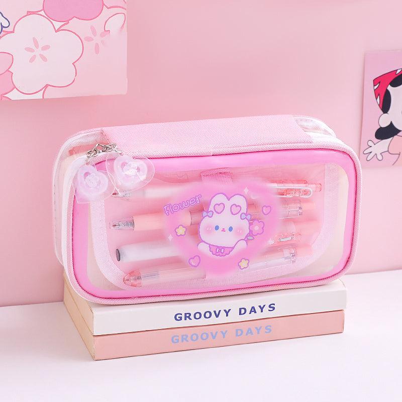 Large Capacity Cartoon Pencil Case for Students