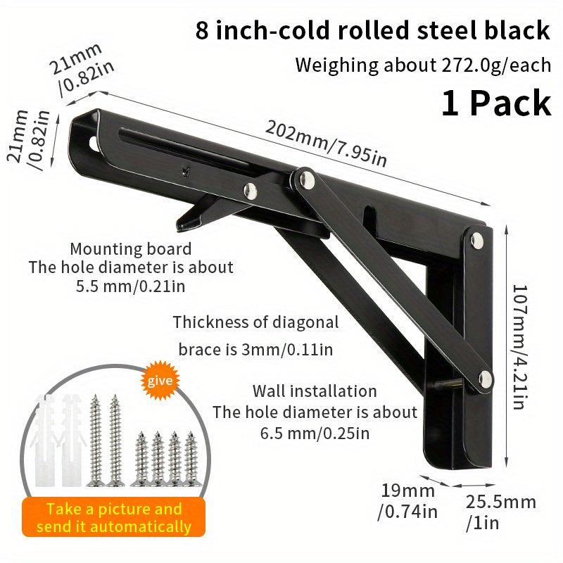 Heavy Duty Foldable L Shelf Brackets for DIY Shelves & Tables