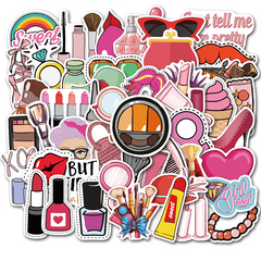 50pcs Waterproof Girls Cosmetics Stickers